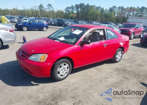 2001 Honda Civic Lx from USA, damaged, VIN 1HGEM215X1L103234